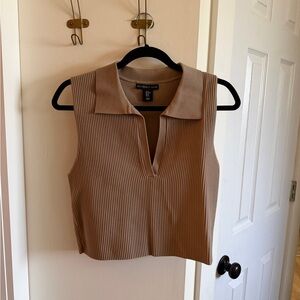 Sincerely Jules Ribbed Brown Tank Top